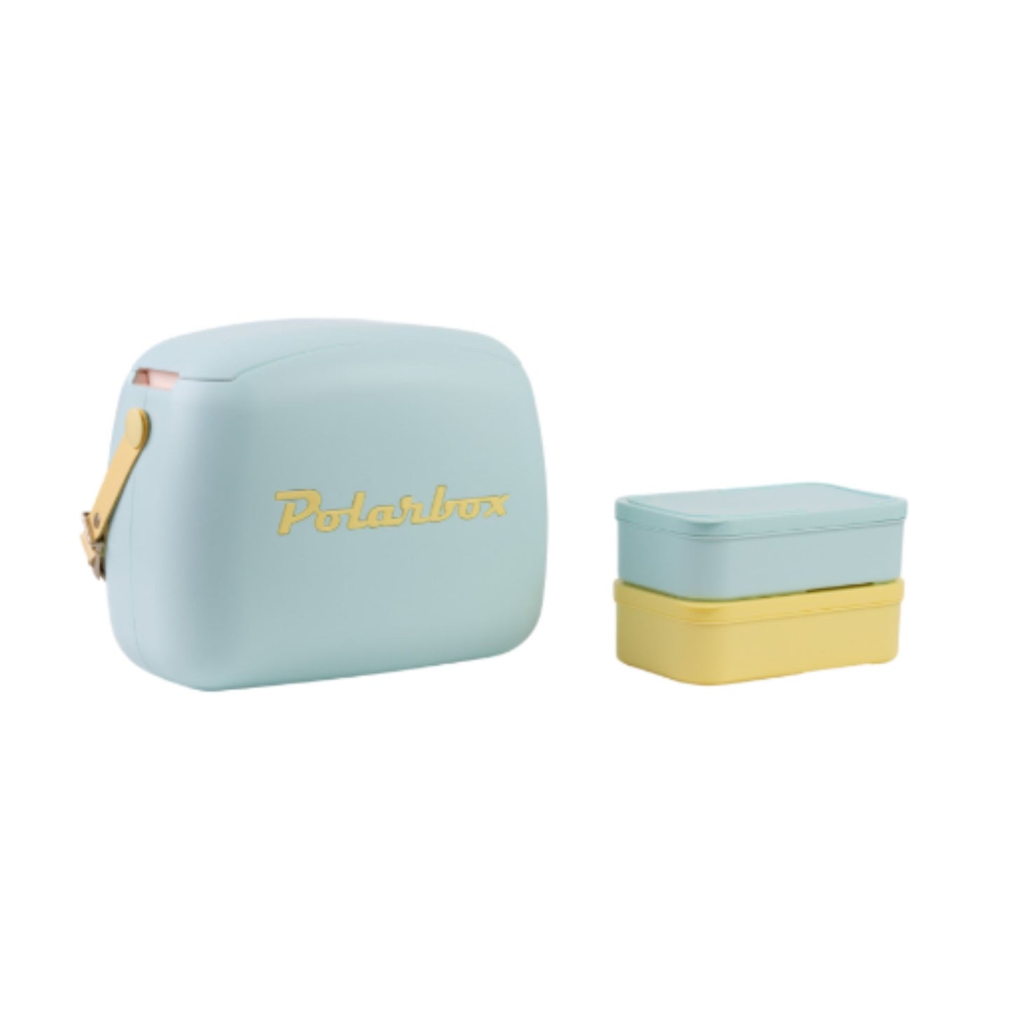 Polarbox 6L Retro Coolbag - Sky Blue Yellow