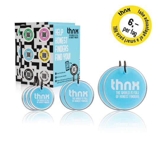 thnx smart pack XXL - blue (3 x S tag, 2 x M tag, 2 x L tag, 2 x sticker sheets)