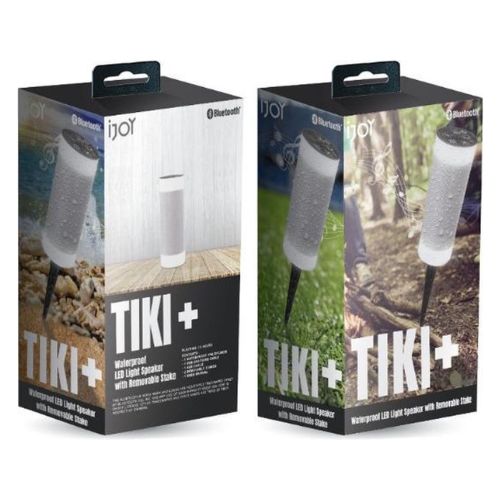 iJOY Tiki Waterproof Speaker and LED Light with Adjustable and Removable Stake