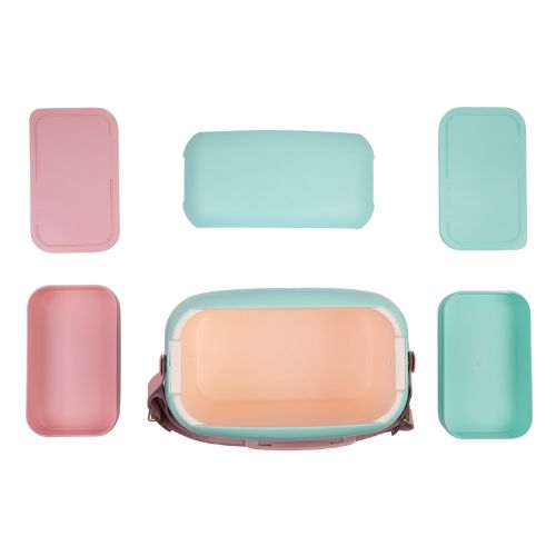 Polarbox 6L Retro Coolbag - Cyan BabyRose