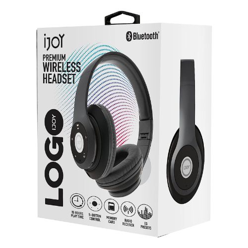 iJOY Logo Premium Wireless On Ear Bluetooth Headphones