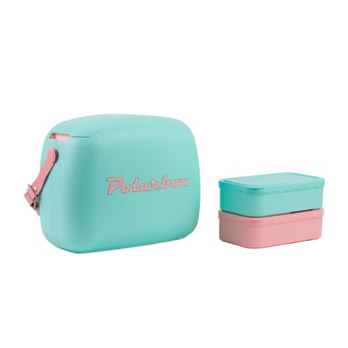 Polarbox 6L Retro Coolbag - Cyan BabyRose