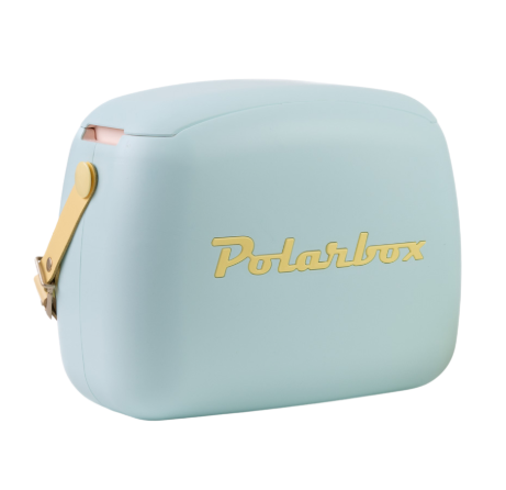 Polarbox 6L Retro Coolbag - Sky Blue Yellow