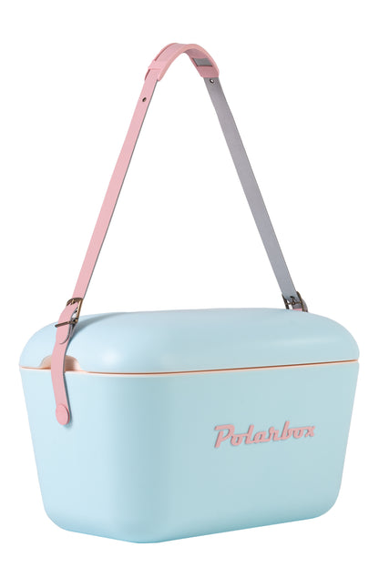 Polarbox 20L Retro Coolbox - Sky Blue Baby Rose Pop