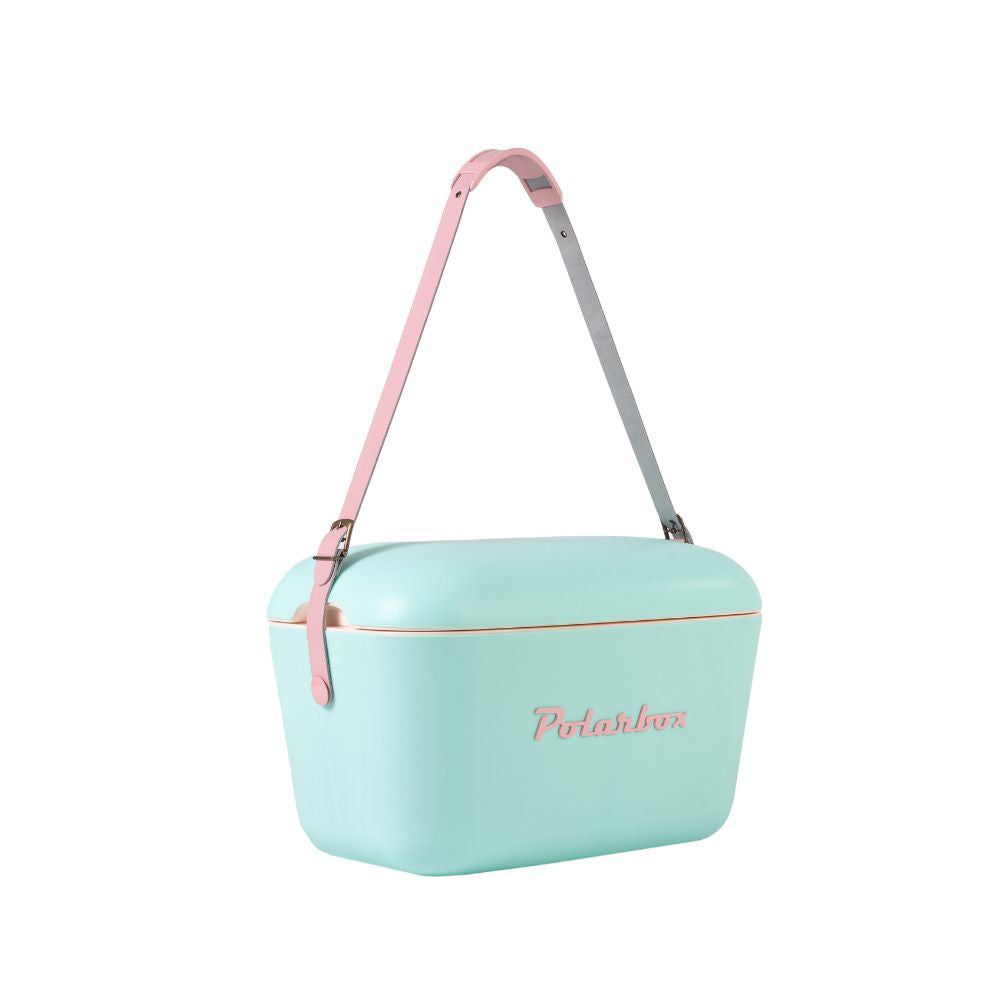 Polarbox 20L Retro Coolbox - Cyan Baby Rose Pop