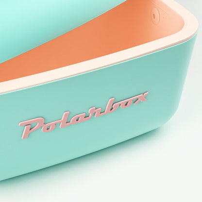 Polarbox 20L Retro Coolbox - Cyan Baby Rose Pop