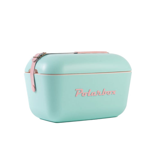 Polarbox 12L Retro Coolbox - Cyan Baby Rose Pop