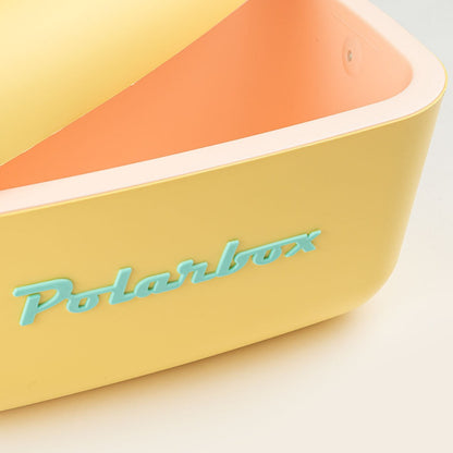 Polarbox 20L Retro Coolbox - Yellow Cyan Classic