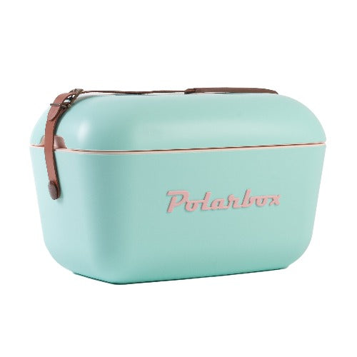 Polarbox 12L Retro Coolbox - Cyan Baby Rose Classic