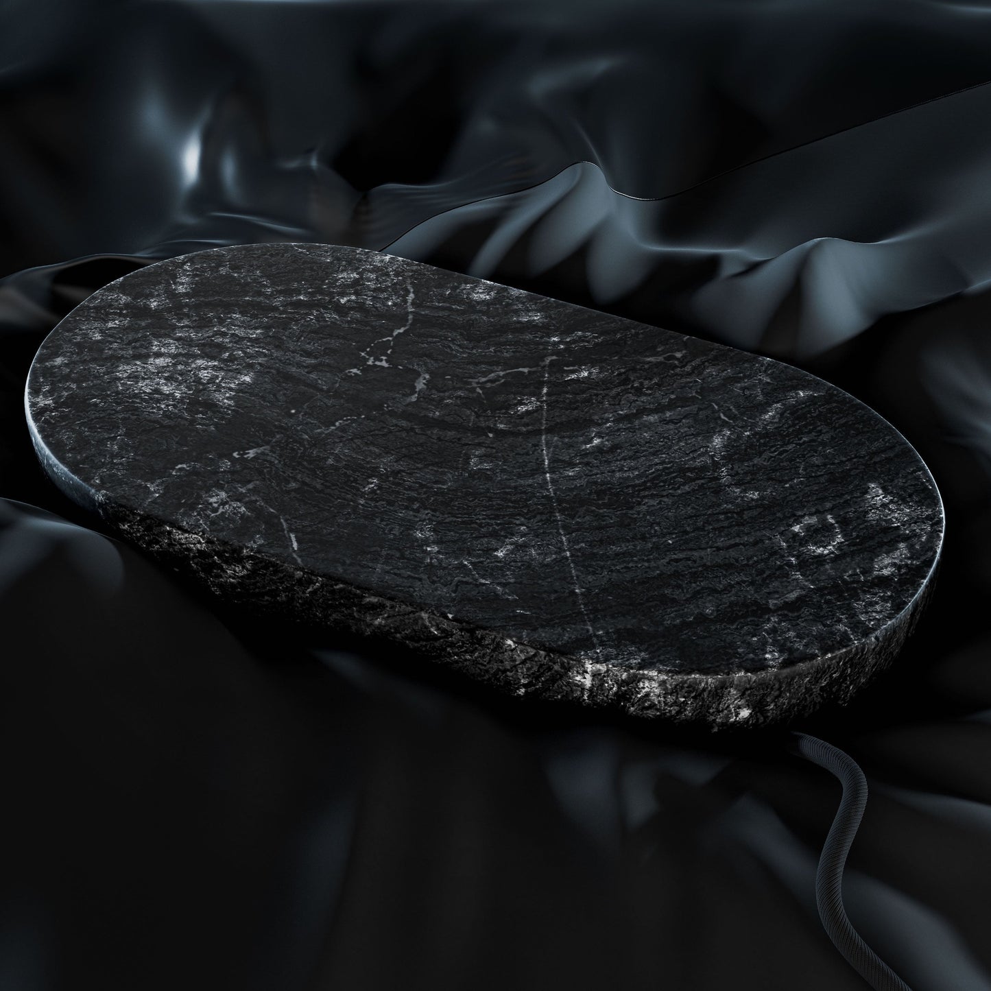 Einova Dual Wireless Charging Stone Black Marble