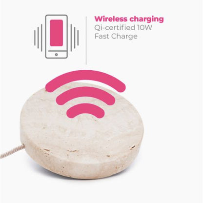 Einova Wireless Charging Stone Travertine