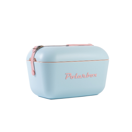 Polarbox 12L Retro Coolbox - Sky Blue Baby Rose Pop