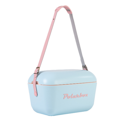 Polarbox 12L Retro Coolbox - Sky Blue Baby Rose Pop