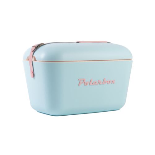 Polarbox 20L Retro Coolbox - Sky Blue Baby Rose Pop