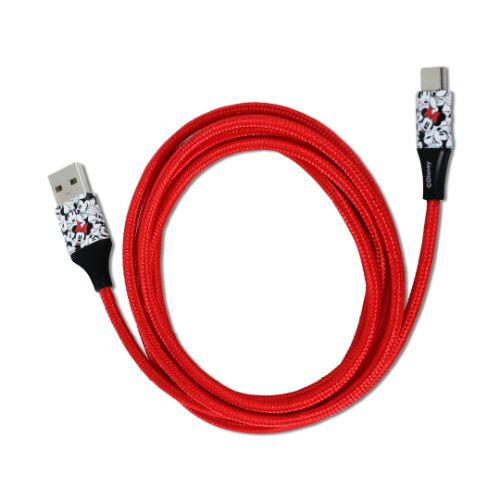 Disney Minnie Mouse 6ft USB C Cable Red