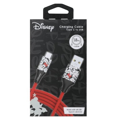 Disney Minnie Mouse 6ft USB C Cable Red