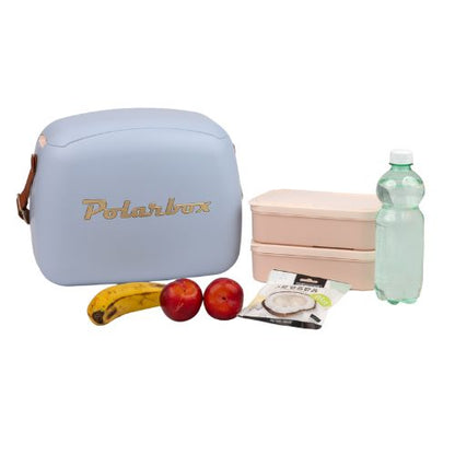 Polarbox 6L Retro Coolbag - Haze Blue Gold