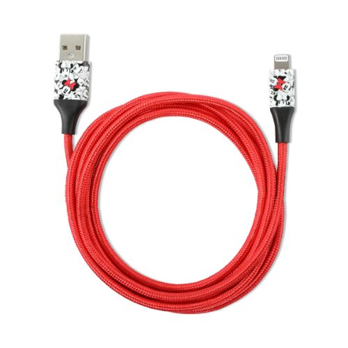 Disney Minnie Mouse 6ft MFI Lightning Cable Red