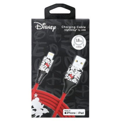 Disney Minnie Mouse 6ft MFI Lightning Cable Red